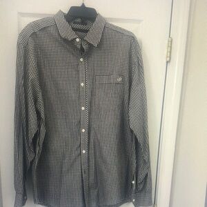 Men's Black and White Checkered Shirt